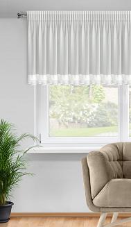 Firana gotowa na taśmie LUISA 400x80 Eurofirany biały