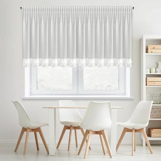 Firana gotowa na taśmie LUISA 400x80 Eurofirany biały