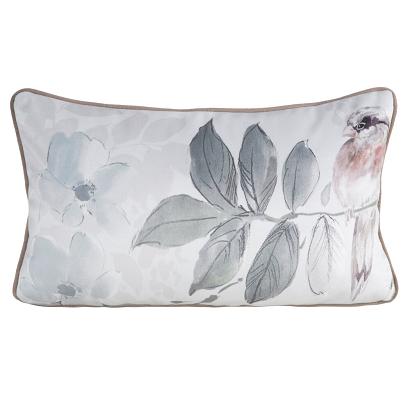 Poszewka dekoracyjna z wypełnieniem EVITA 45x30 Eurofirany biała z motywem fauny i flory