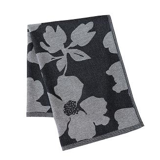 Ścierka kuchenna bawełna egipska SOFIKO 50x70 kwiaty czarna szara