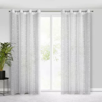 Firana gotowa na przelotkach REVA 140x250 Eurofirany srebrny