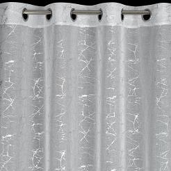 Firana gotowa na przelotkach REVA 140x250 Eurofirany srebrny