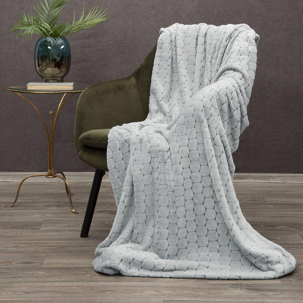 Koc narzuta ZOE 150x200 Eurofirany srebrny