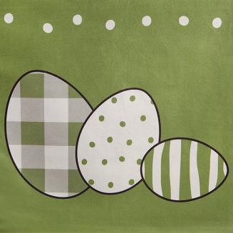 Bieżnik dekoracyjny WIOSNA 35x140 Eurofirany zielony wielkanocne pisanki