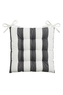 Poduszka siedzisko na krzesło ogrodowe STRIPES 40x40 grafitowa pasy