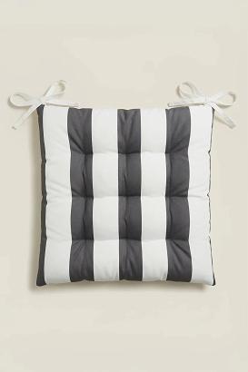 Poduszka siedzisko na krzesło ogrodowe STRIPES 40x40 grafitowa pasy