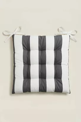 Poduszka siedzisko na krzesło ogrodowe STRIPES 40x40 grafitowa pasy