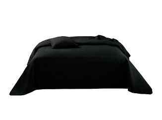 Narzuta dekoracyjna TRIO 240x260 pikowana czarna