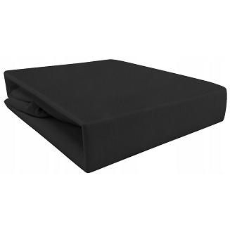 Prześcieradło jersey z gumką 90x200 czarne