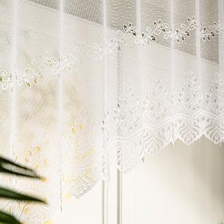 Firanka żakardowa gotowa na szelkach JAGODA 250x100 biała