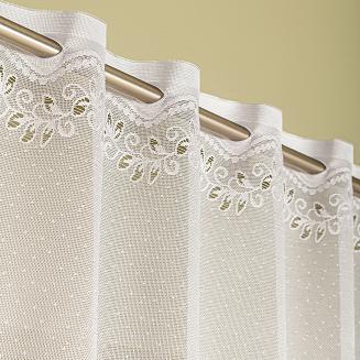 Firanka żakardowa gotowa na szelkach JAGODA 250x100 biała