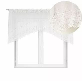 Firanka żakardowa gotowa na szelkach JAGODA 250x100 biała