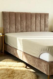 Prześcieradło wodoodporne nieprzemakalne jeresy z gumką Aquasafe 200x200 beżowe