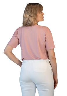 Koszulka damska oversize z krótkim rękawem PATTY różowa