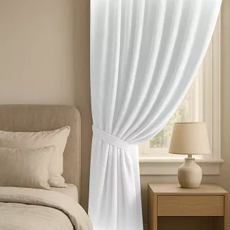 Szarfa do zasłony Velvet Soft 8x140 welurowa biała