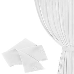 Szarfa do zasłony Velvet Soft 8x140 welurowa biała