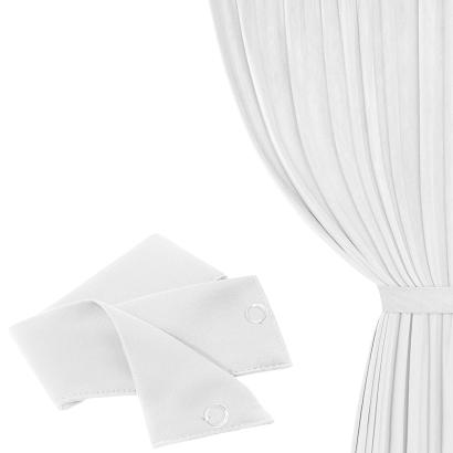 Szarfa do zasłony Velvet Soft 8x140 welurowa biała