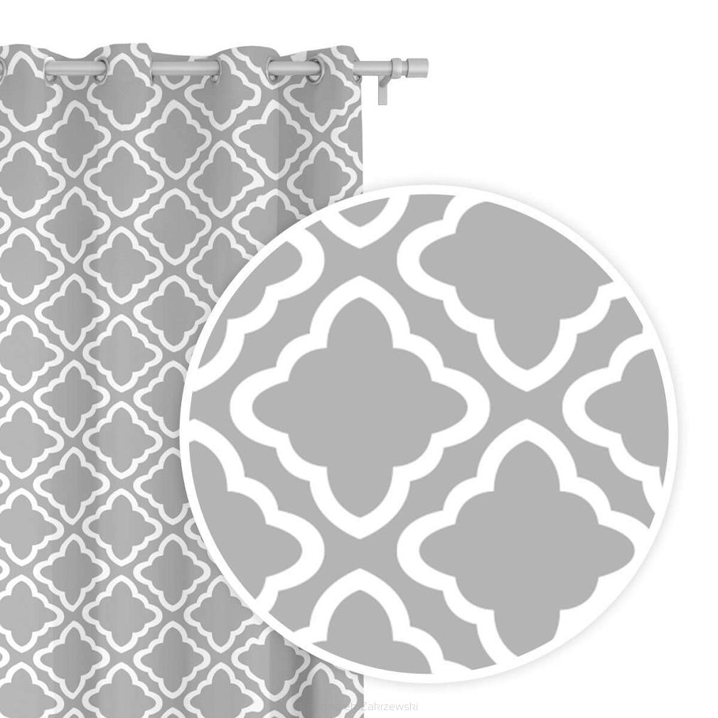 Szara Zasłona Do Salonu 140x250 CLOVER