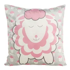 Poszewka dekoracyjna KIDS 45x45 Design91 srebrny/różowy