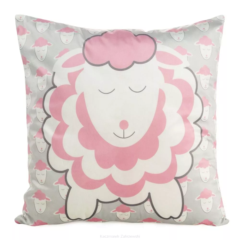 Poszewka dekoracyjna KIDS 45x45 Design91 srebrny/różowy