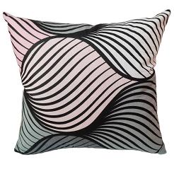 Poszewka bawełniana 40x40 szara różowa biała warkocze