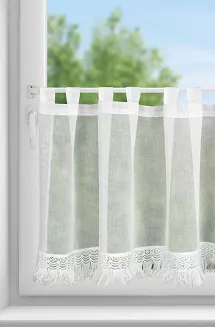 Firana gotowa na szelkach ROXANA 60x150 Eurofirany biały