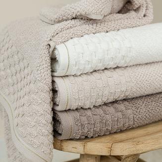 Ręcznik bawełniany NEPTUN 50x90 kremowy ze złotą nitką