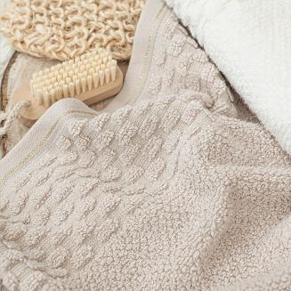 Ręcznik bawełniany NEPTUN 50x90 kremowy ze złotą nitką