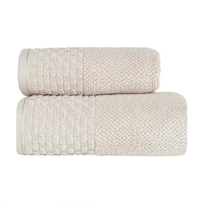 Ręcznik bawełniany NEPTUN 50x90 kremowy ze złotą nitką