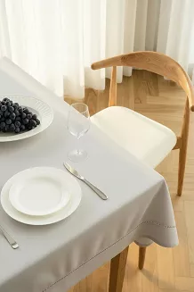 Szary Obrus z Mereżką 140x260 CLASSY