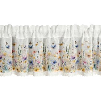 Firana gotowa na taśmie ROZALIE 130x50 Eurofirany biały