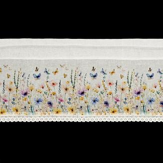 Firana gotowa na taśmie ROZALIE 130x50 Eurofirany biały