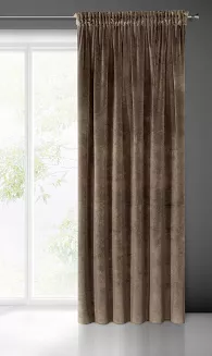 Zasłona gotowa na taśmie VILLA 140x270 Eurofirany brązowy