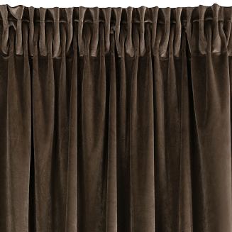 Zasłona gotowa na taśmie VILLA 140x270 Eurofirany brązowy