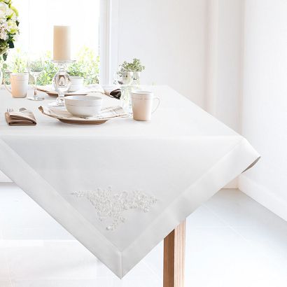 Obrus dekoracyjny BARI 85x85 Eurofirany biały