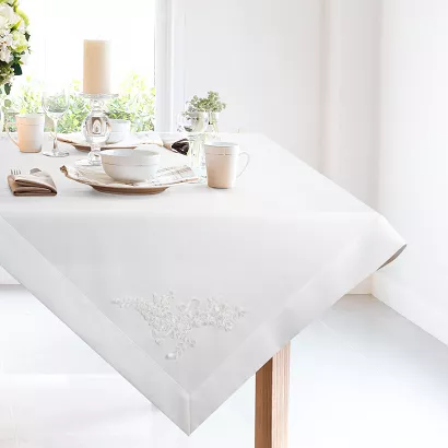 Obrus dekoracyjny BARI 85x85 Eurofirany biały