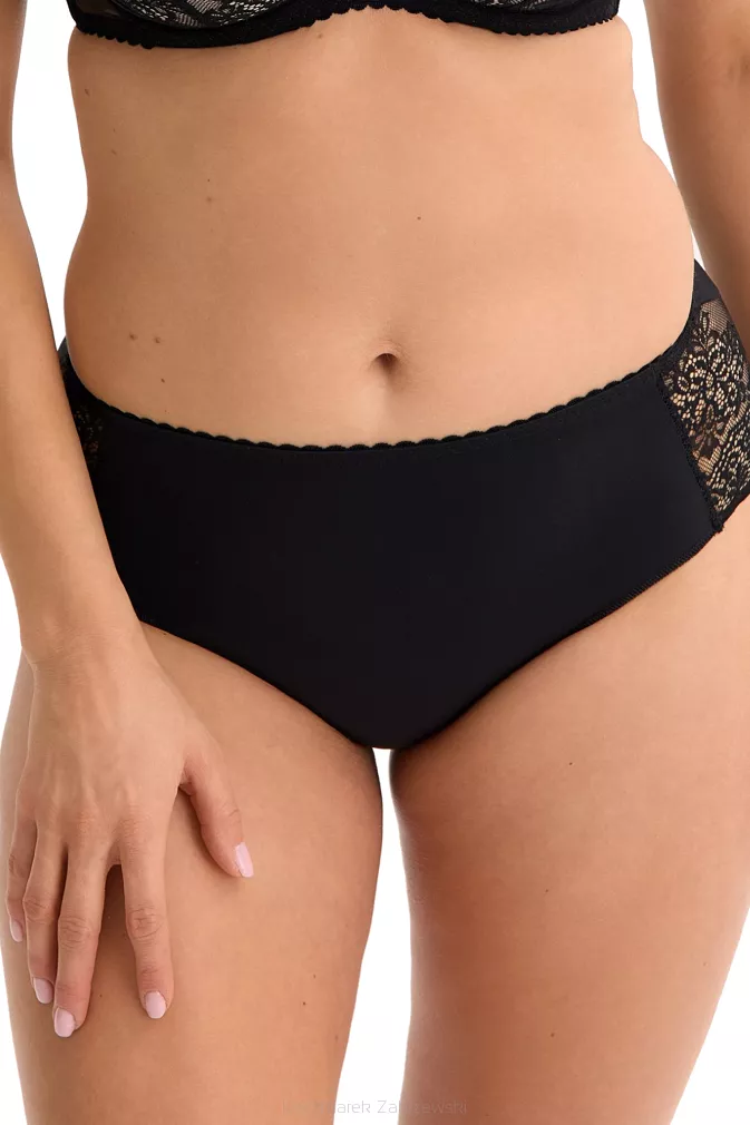 Figi damskie bikini z koronką Olena 040 czarne