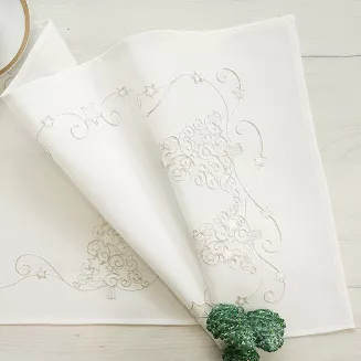 ŚWIĄTECZNY BLASK Bieżnik, szerokość 40cm x wysokość 160cm, kolor 001 biały 615800/KSP/001/040160/1