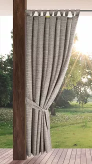 Zasłona gotowa na szelkach GARDEN 155x260 Eurofirany brązowy