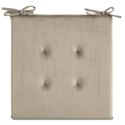 Poduszka na krzesło GAJA 40x40x3 Eurofirany beżowa z ozdobnym pikowaniem