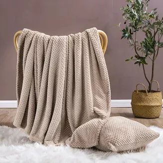 Koc narzuta na fotel Monte 75x150 taupe
