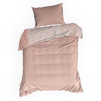 Pościel satynowa 160x200 Eurofirany pudrowy róż