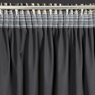 Zasłona gotowa na taśmie EMILA 140x270 Eurofirany czarny