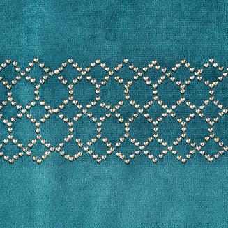 Zasłona gotowa na taśmie JOVITA 140x270 Eurofirany ciemnoturkusowy