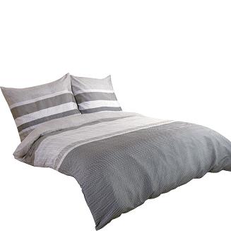 Pościel satyna bawełniana SATYNLOVE 160x200 biała szara grafitowa w jodełkę