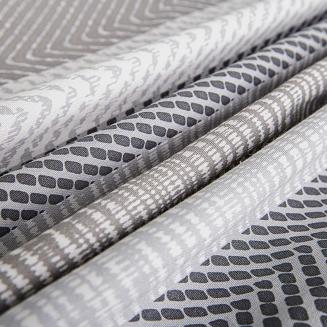 Pościel satyna bawełniana SATYNLOVE 160x200 biała szara grafitowa w jodełkę