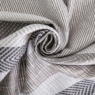 Pościel satyna bawełniana SATYNLOVE 160x200 biała szara grafitowa w jodełkę