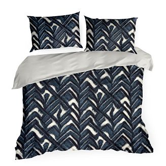 Pościel satynowa SPRING 160x200 Eurofirany ciemnogranatowy