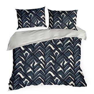 Pościel satynowa SPRING 160x200 Eurofirany ciemnogranatowy