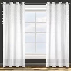 Zasłona gotowa na przelotkach STELLA 140x250 Design91 biały